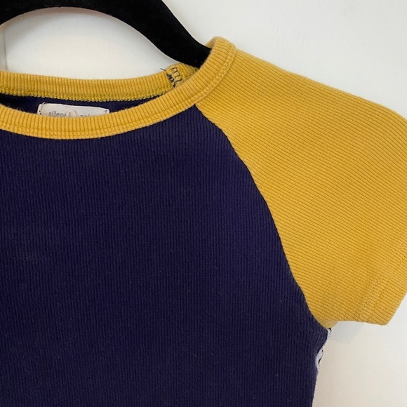 silence + noise Urban Outfitters Navy & Yellow T-Shirt - Picture 4 of 6